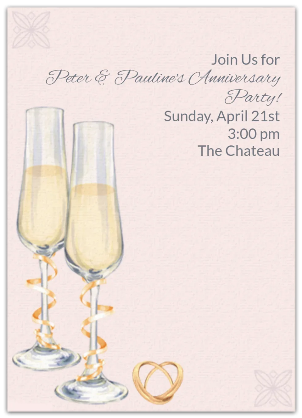 Champagne Ribbon card image