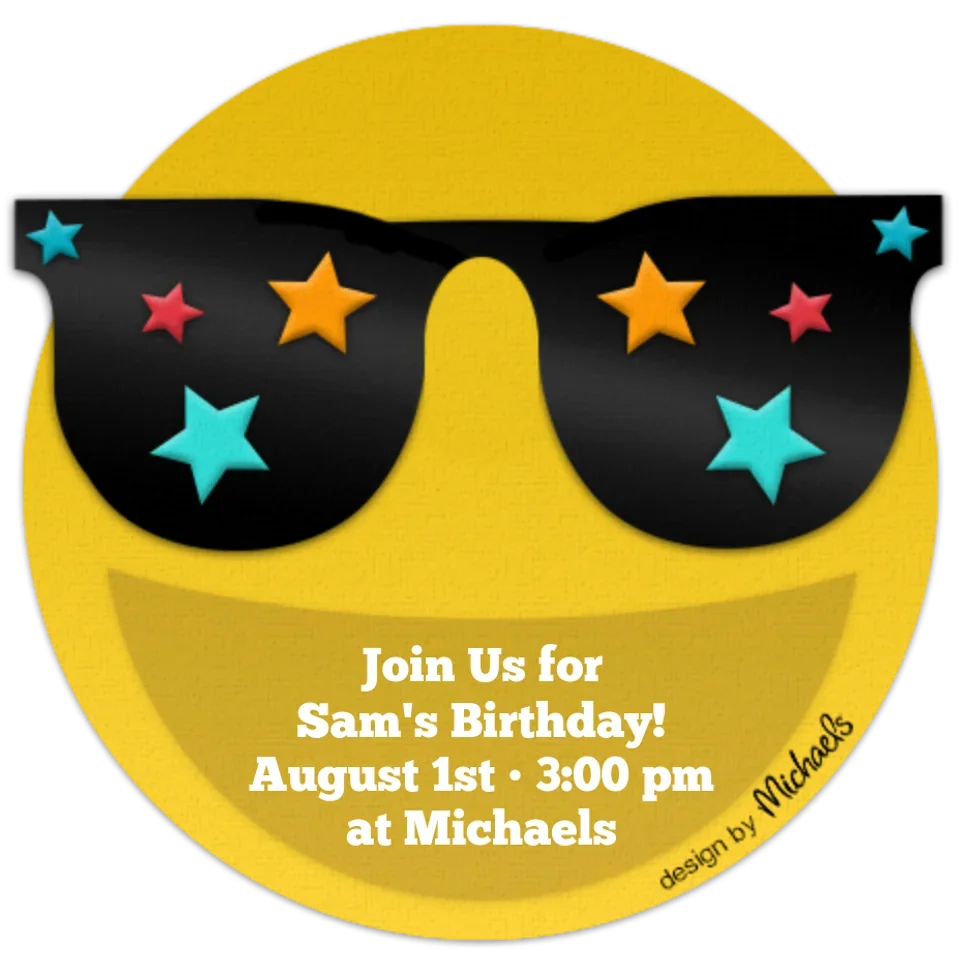 Michaels | Sunglasses Smiley card image