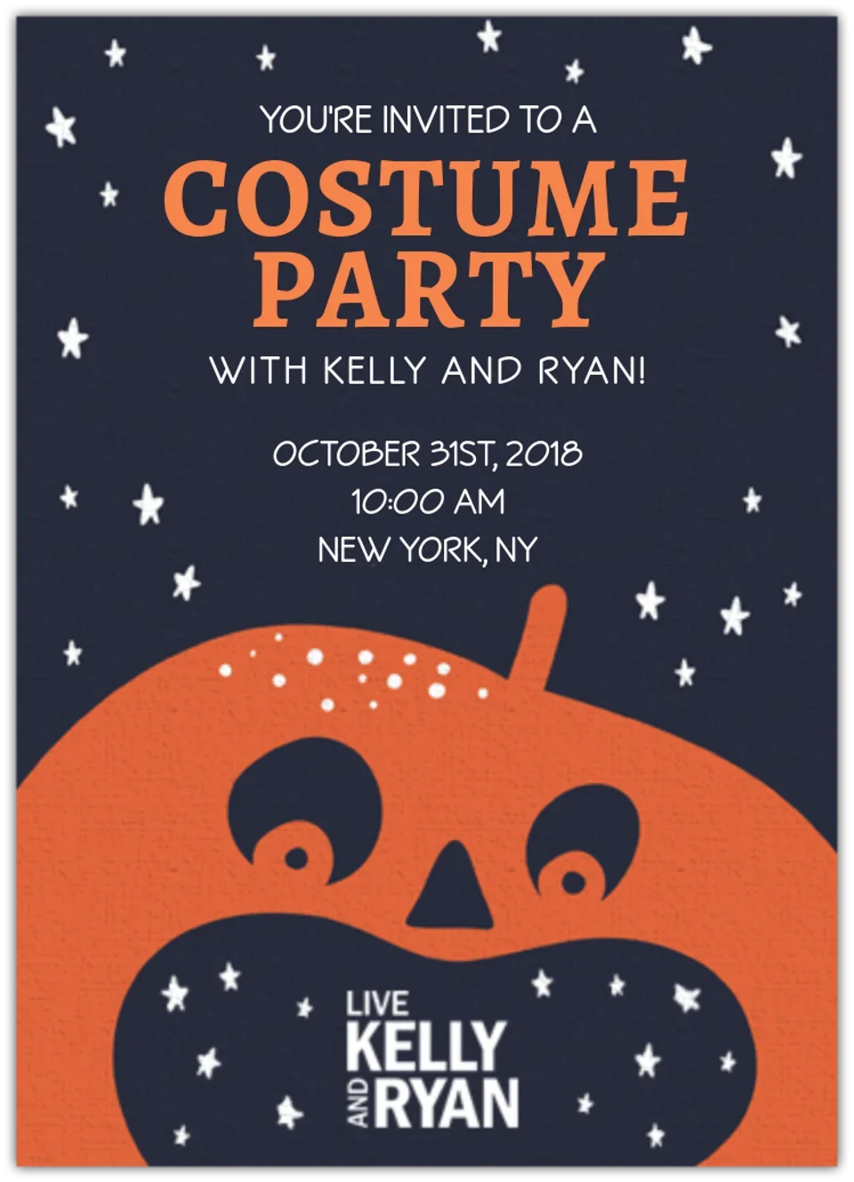 Kelly and Ryan Halloween card image