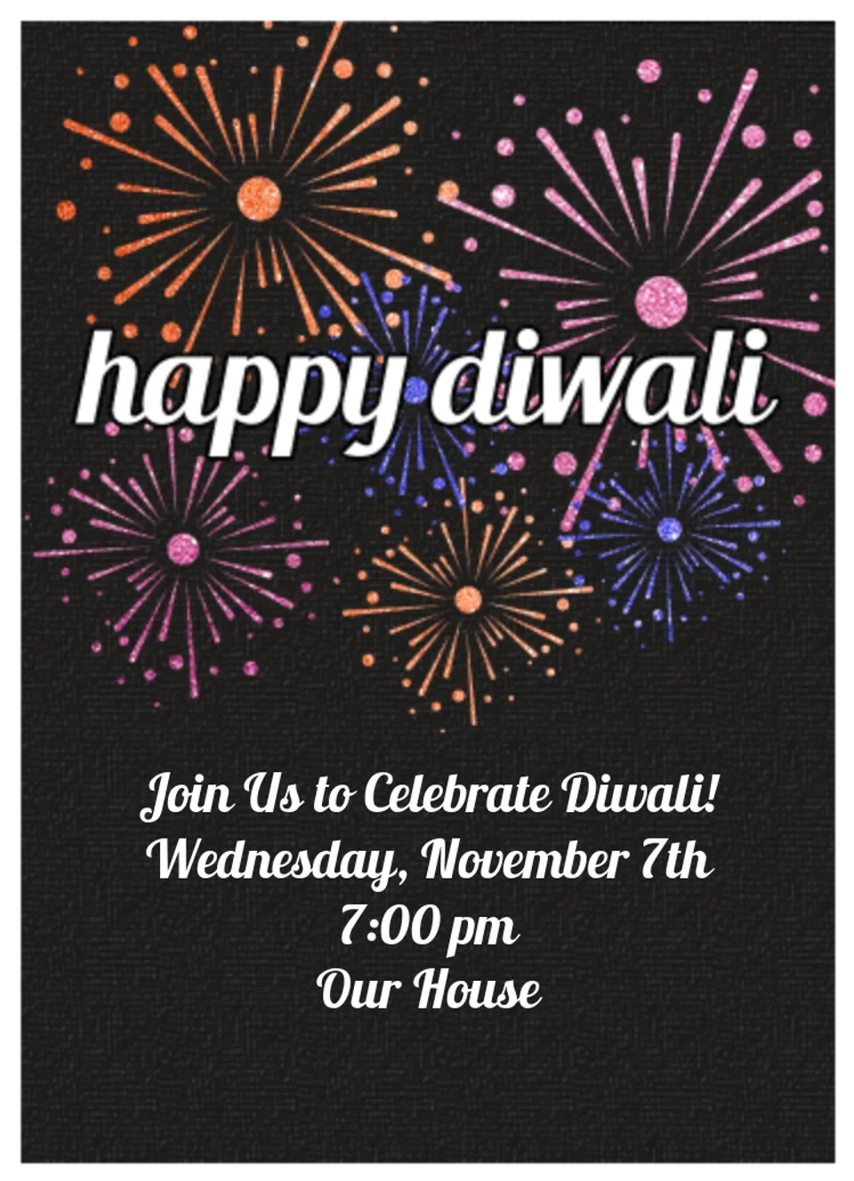 Diwali Fireworks card image