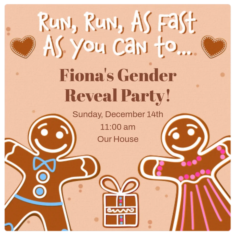 Christmas Gender Reveal card image