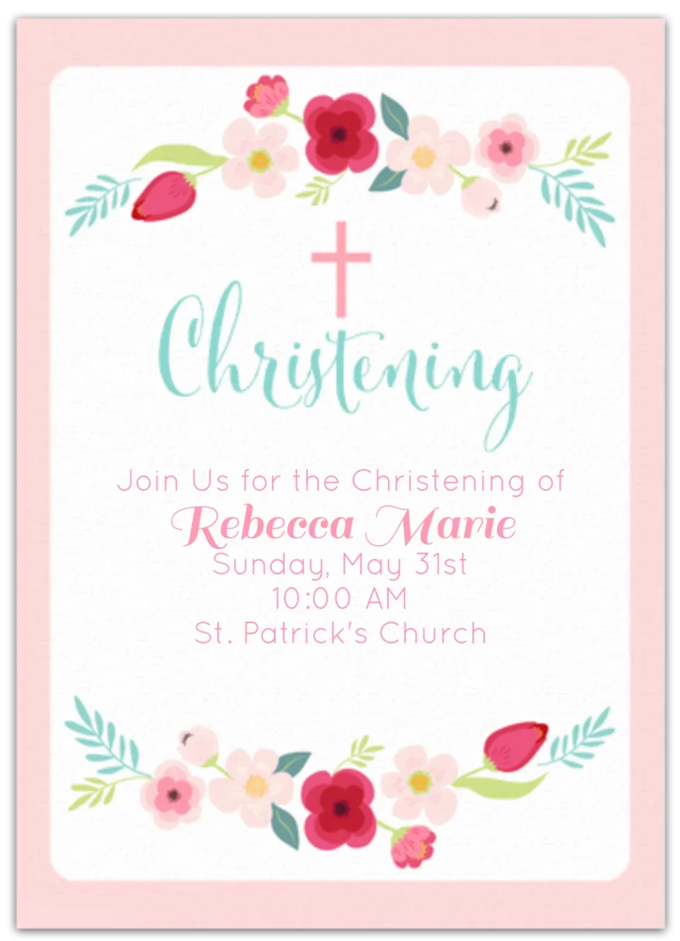 Christening card image