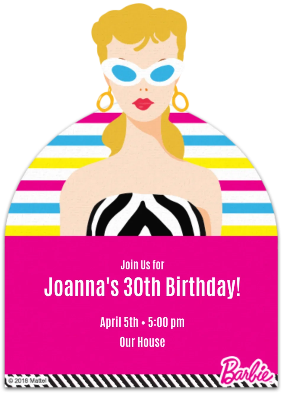 Barbie | Retro Barbie Diecut card image