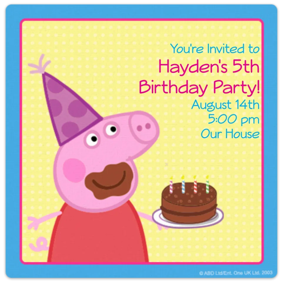 Peppa Pig | Birthday card image