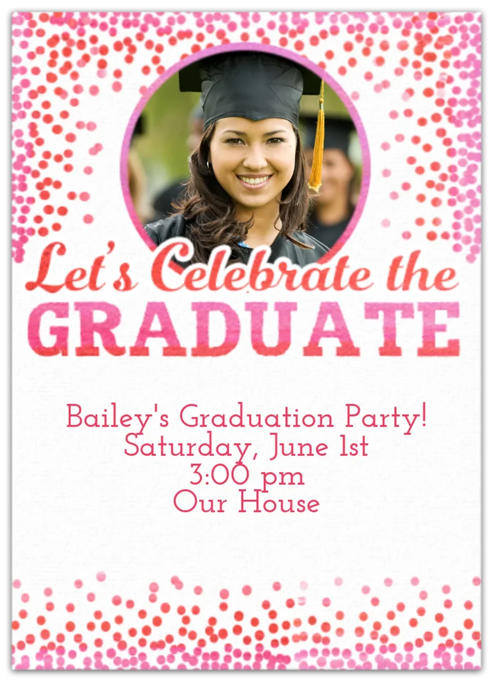 Watercolor Graduation Photo card image