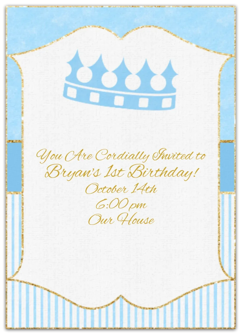 Prince Birthday card image