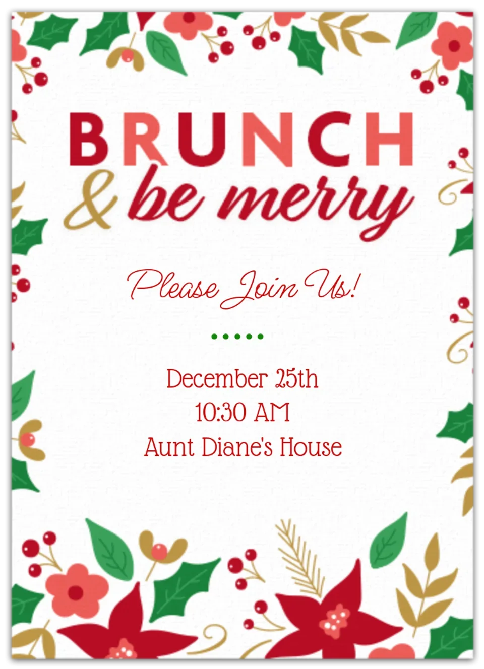 Brunch & Be Merry card image