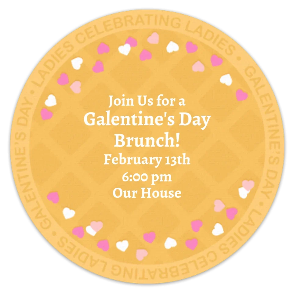 Galentine's Day Waffle card image