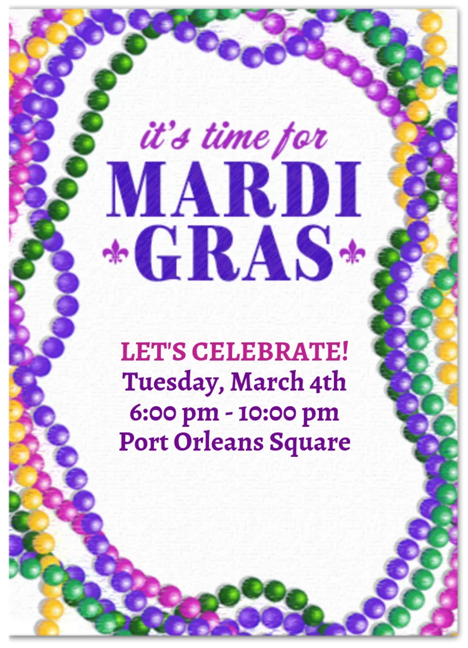 Mardi Gras Beads card image