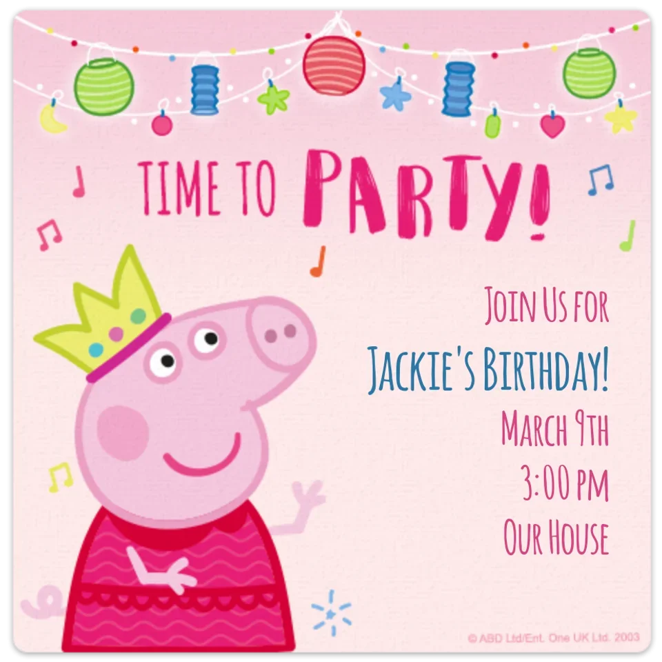 Peppa Pig | Time to Celebrate card image