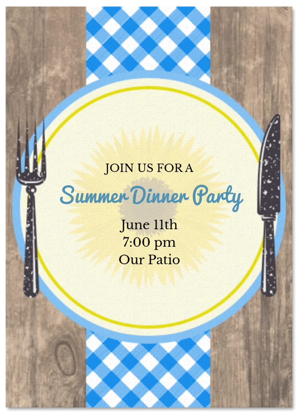 Rustic Summer Dinner Party card image