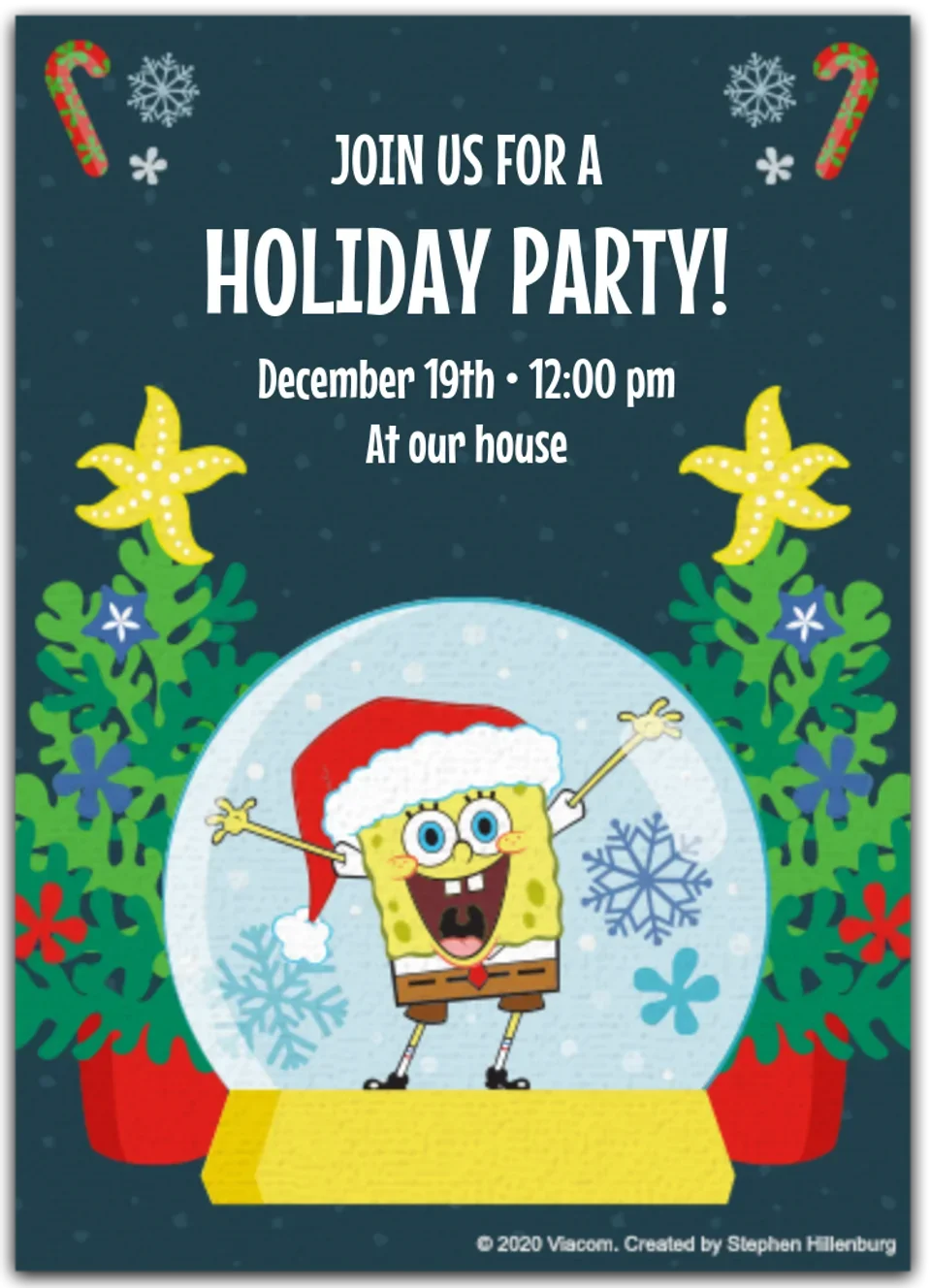Spongebob Holiday card image