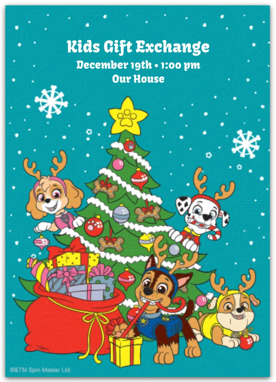 PAW Patrol Christmas card image