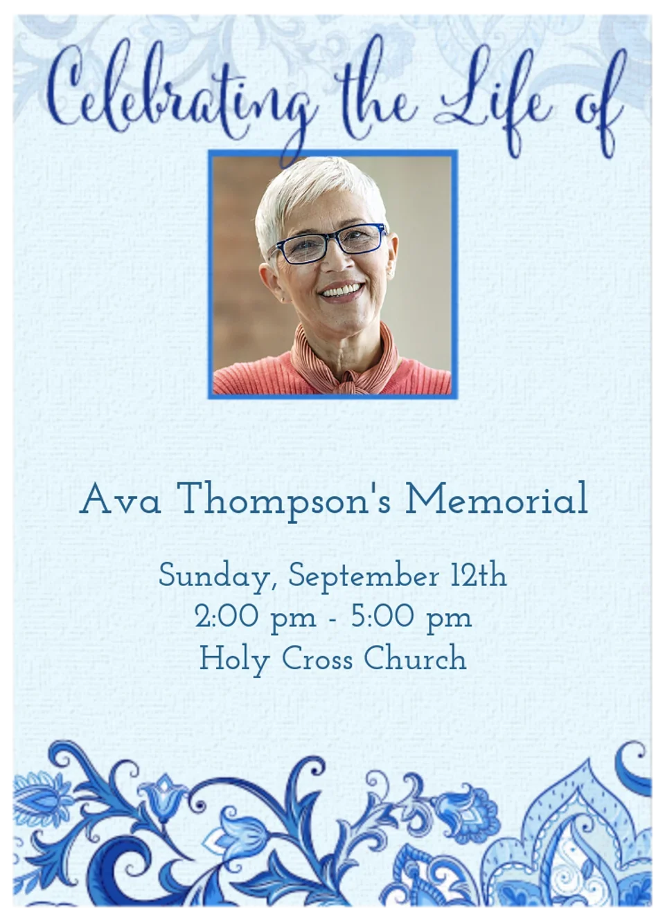 In Memory Photo card image