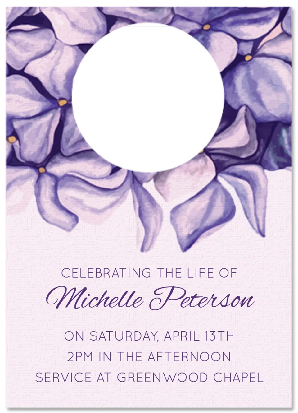 Life Celebration Photo card image