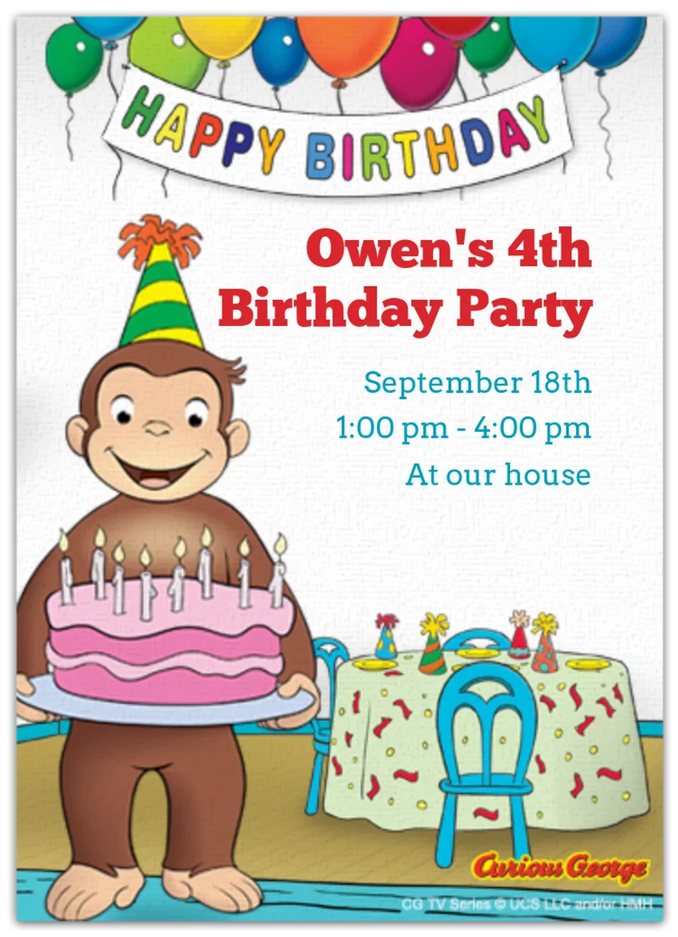 Curious George | Cake card image