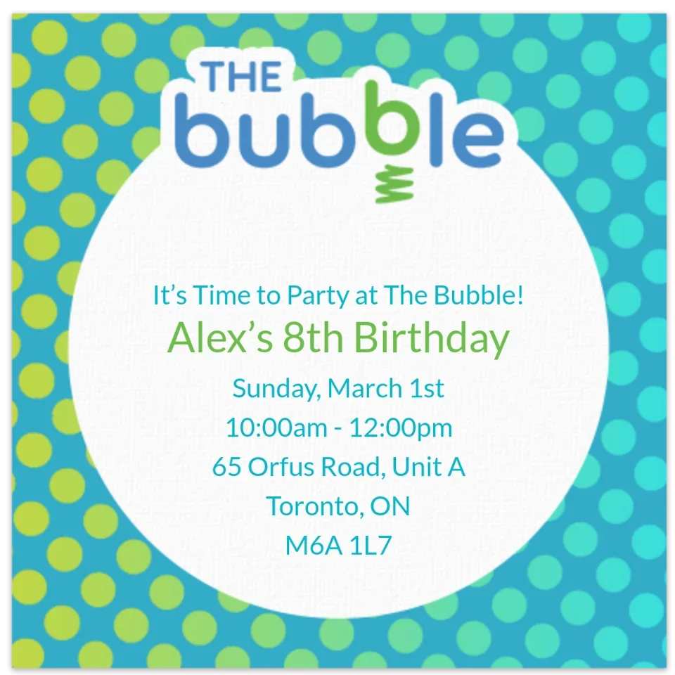 The Bubble | Kids Birthday card image