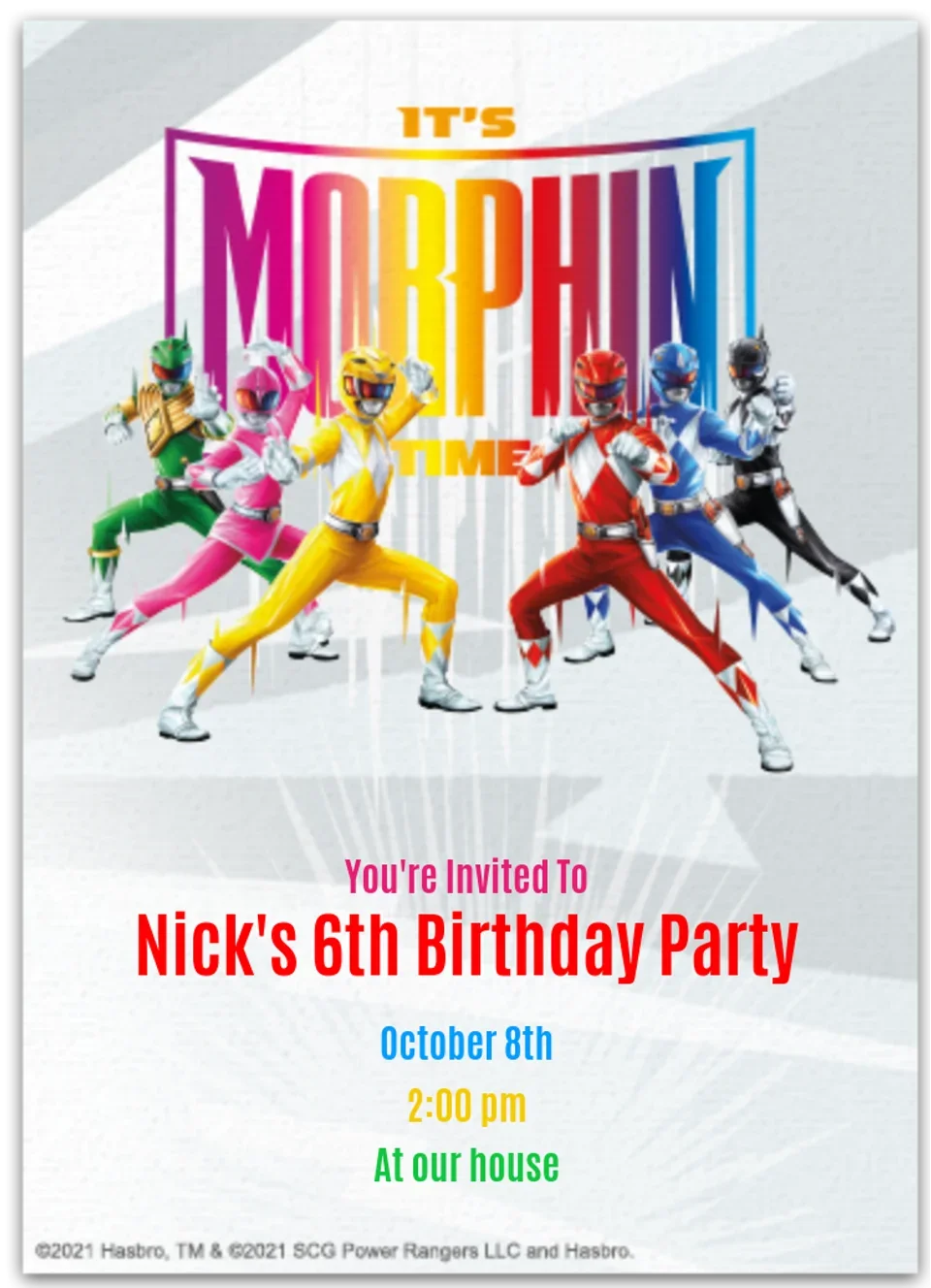 Power Rangers | It's Morphin Time card image