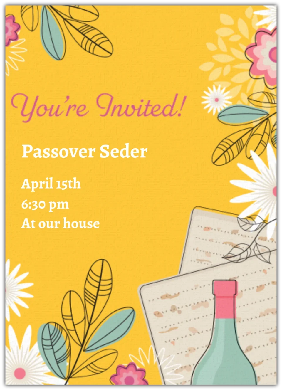 Joyous Passover card image