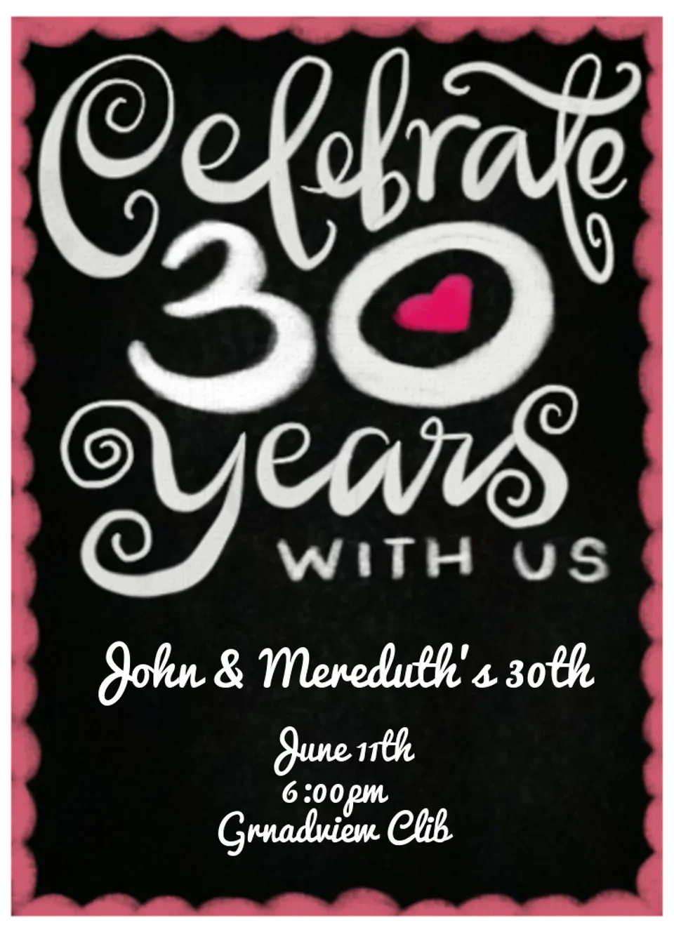 30th Anniversary card image