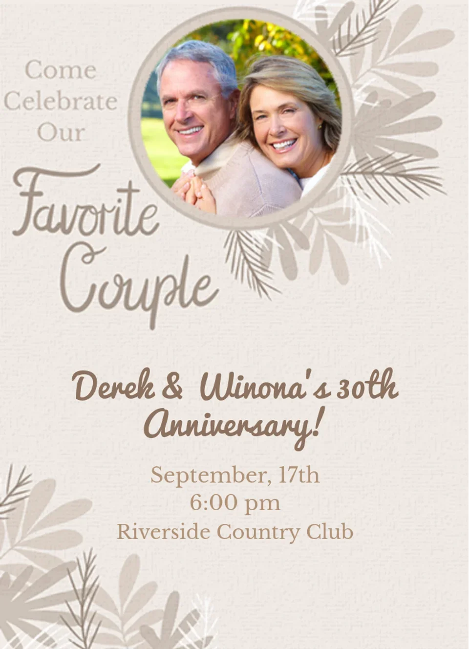 Anniversary Favorite Couple Photo card image