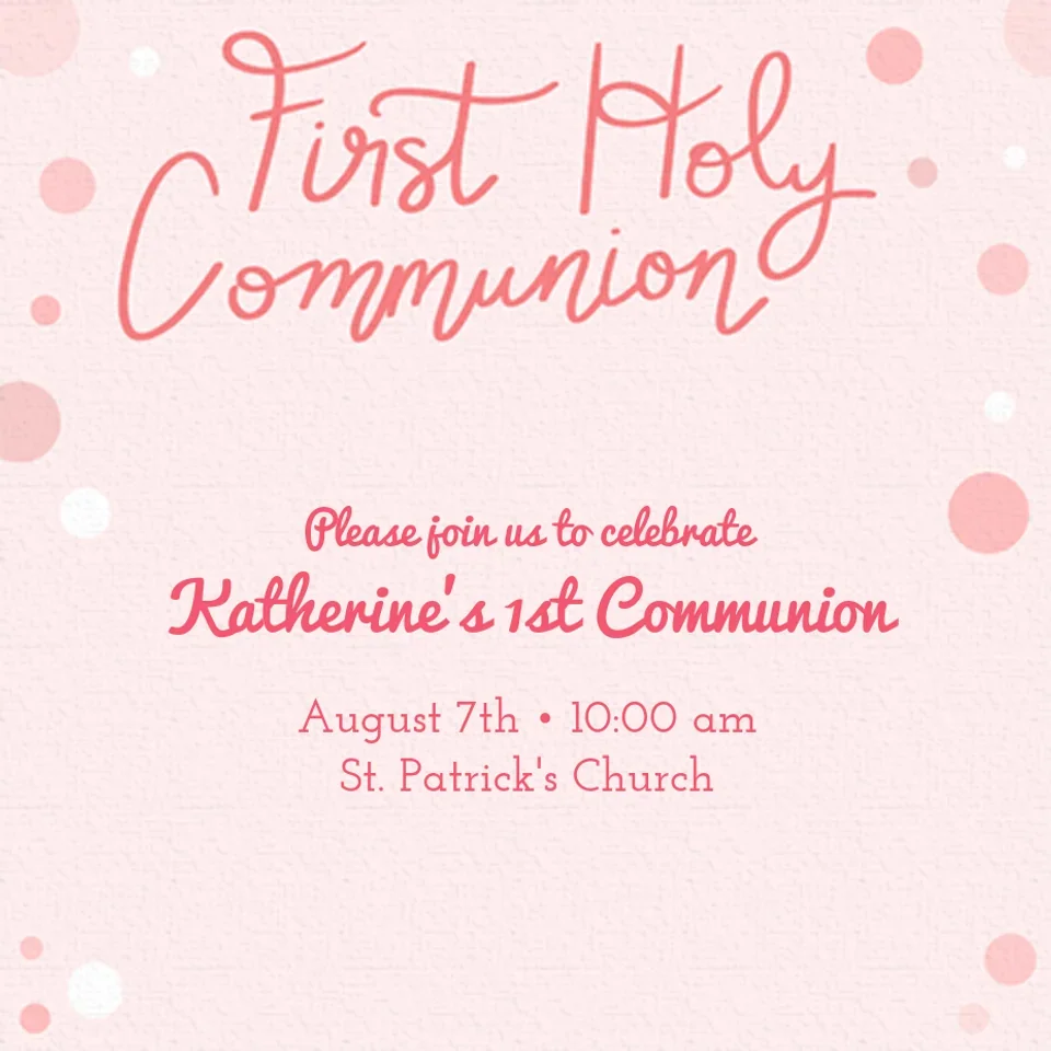 1st Communion Dots card image