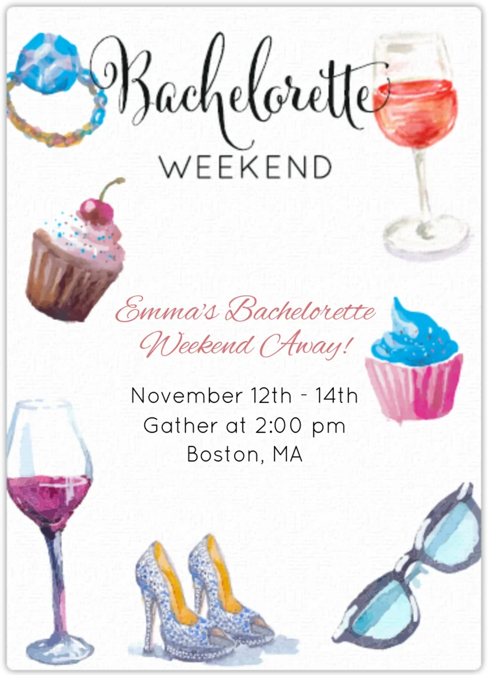 Bachelorette Weekend card image