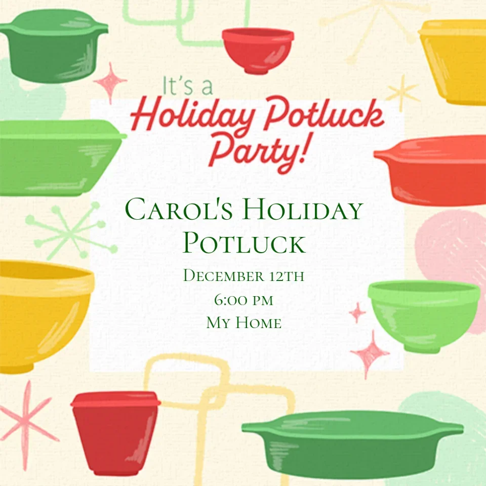 Retro Holiday Tupperware card image