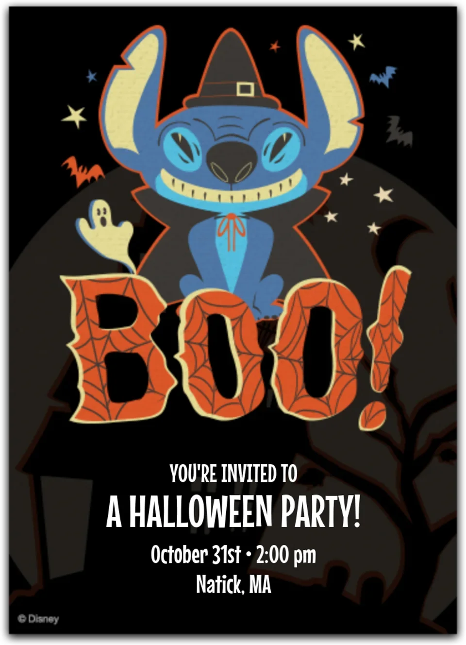 Stitch Halloween card image