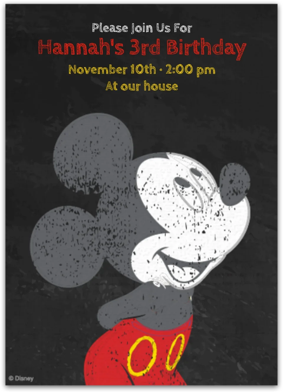 Mickey Chalkboard card image