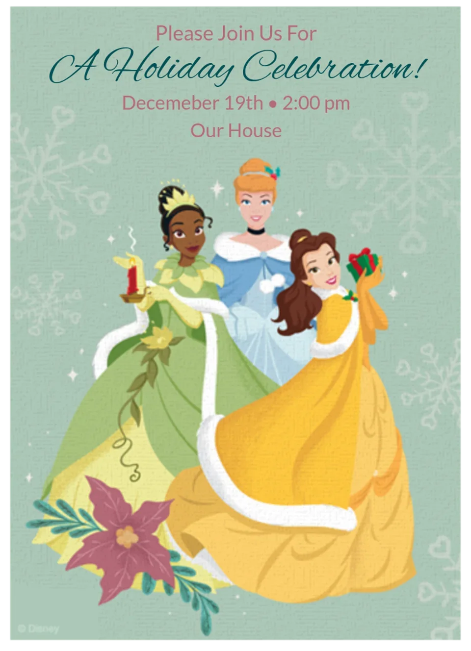 Disney Princess Holiday card image