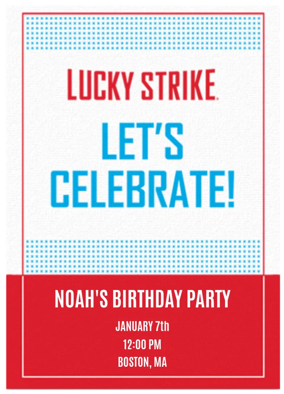 Lucky Strike | Let's Celebrate card image