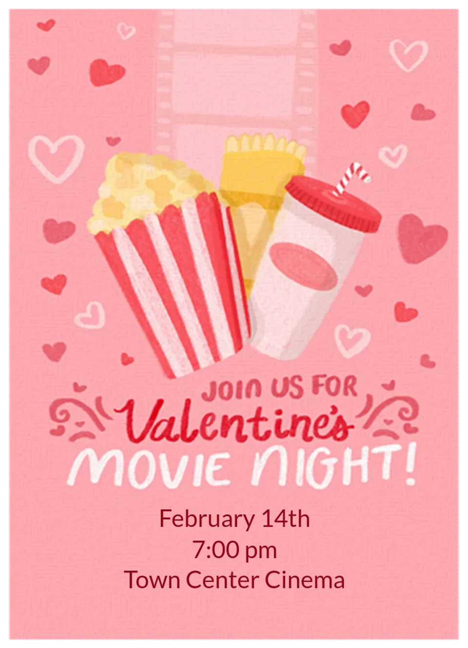 Valentine's Movie Night card image