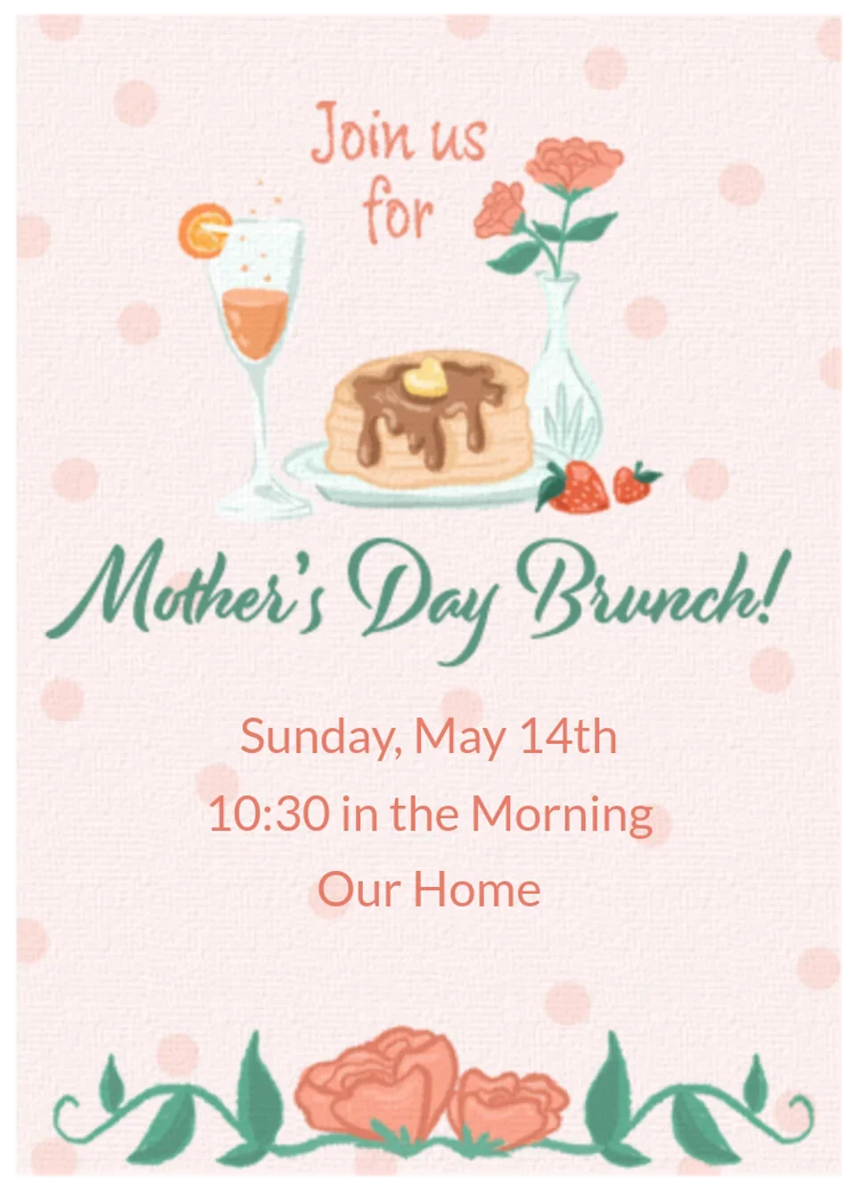 Pink Floral Brunch card image
