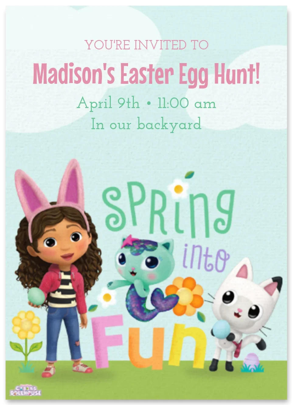 Gabby's Dollhouse | Easter card image