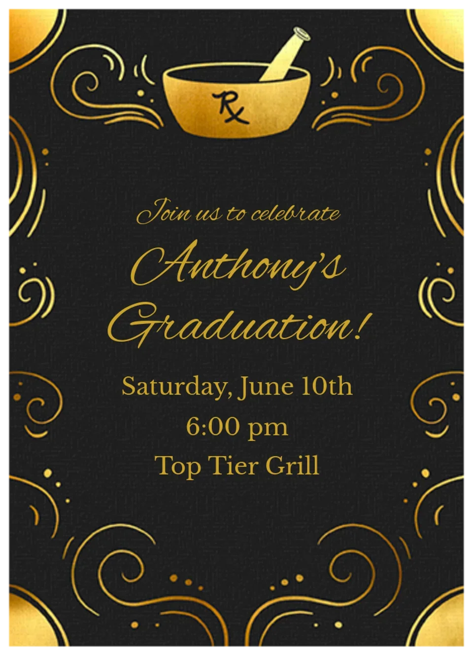 Pharmacy Graduation card image