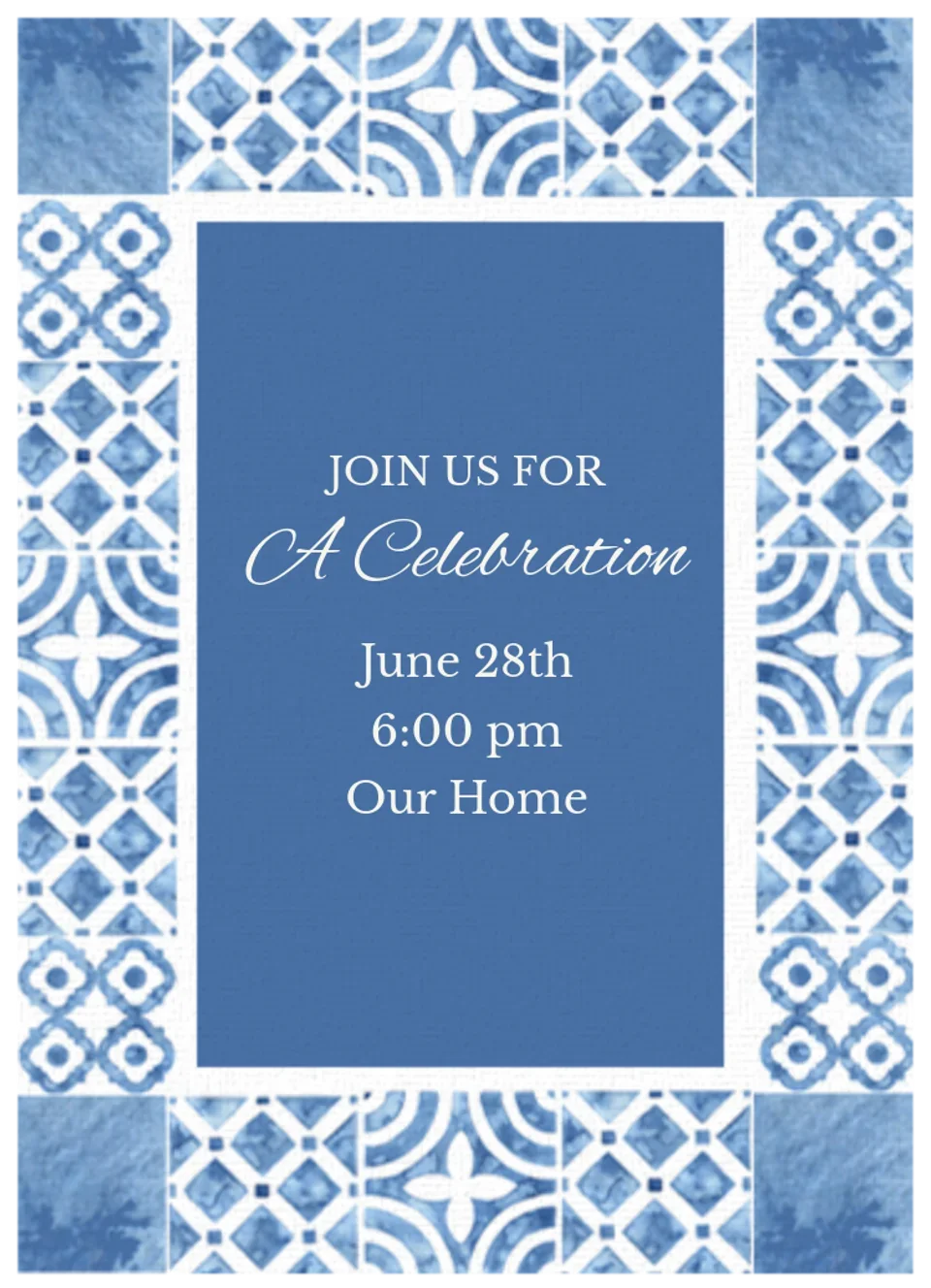 Blue Mosaic card image