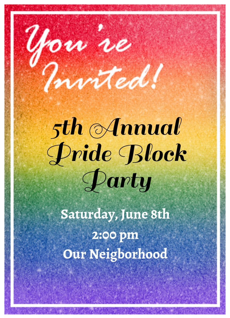 Glitter Rainbow card image