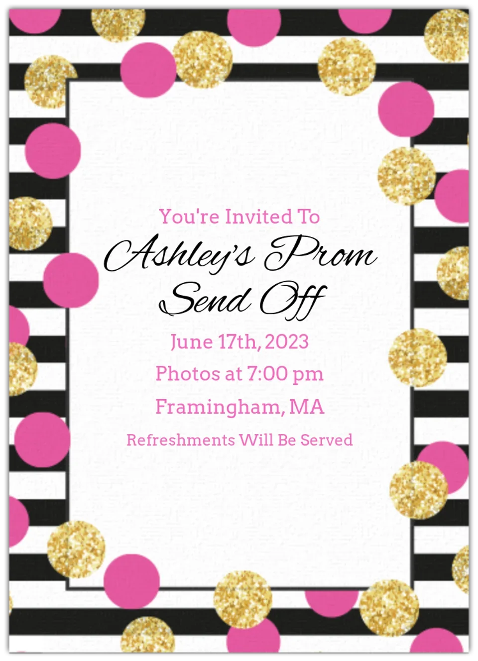 Prom Send Off card image