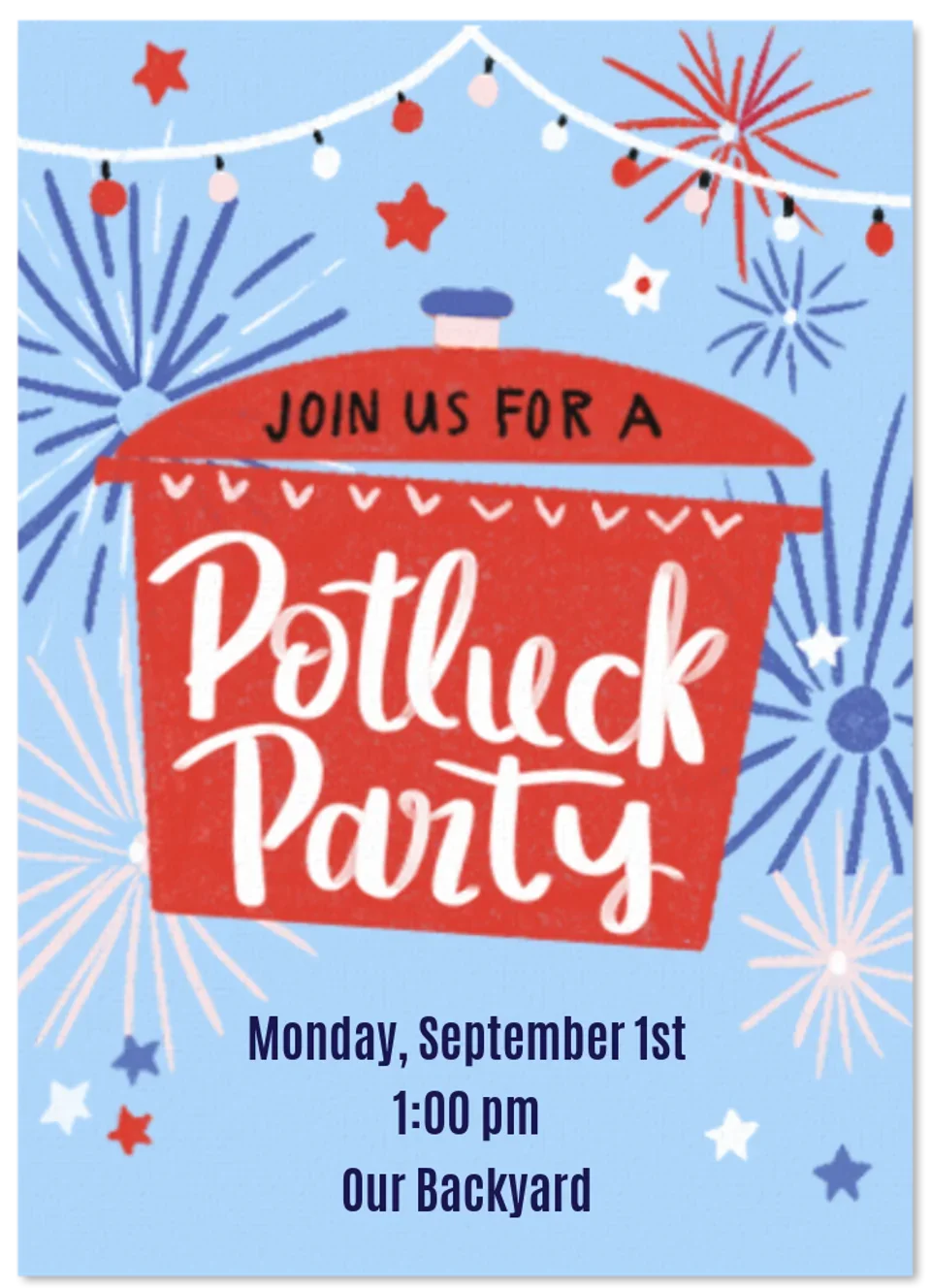 Patriotic Potluck card image