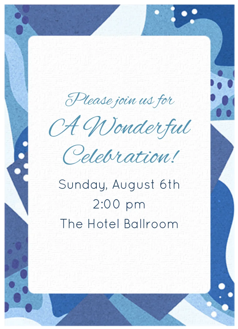 Abstract Formal card image