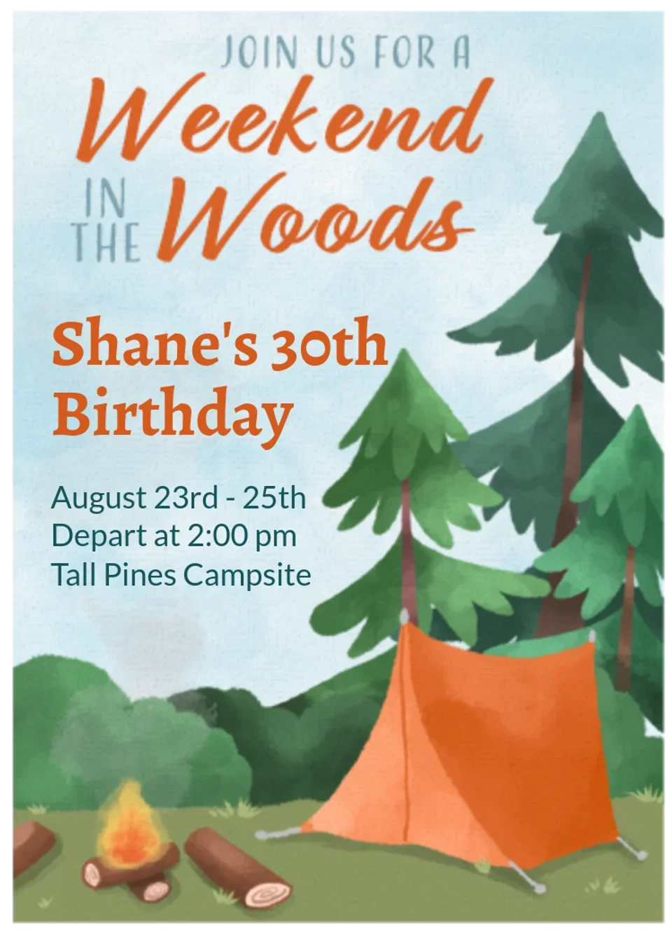 Weekend in the Woods card image