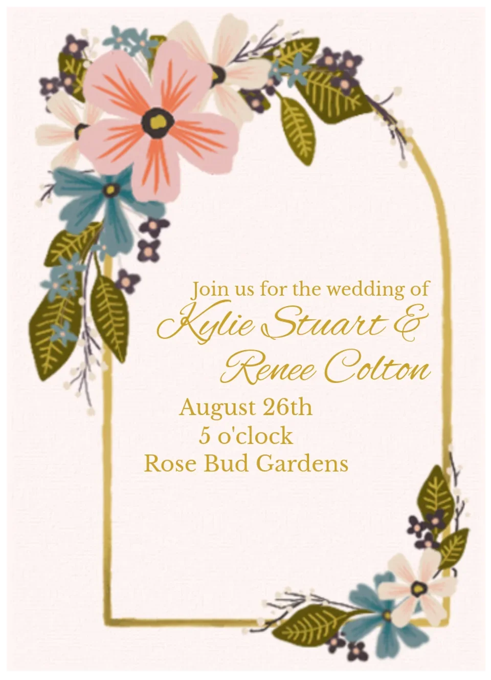 Golden Arch Flowers card image