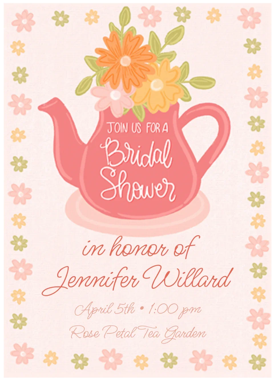 Floral Teapot card image