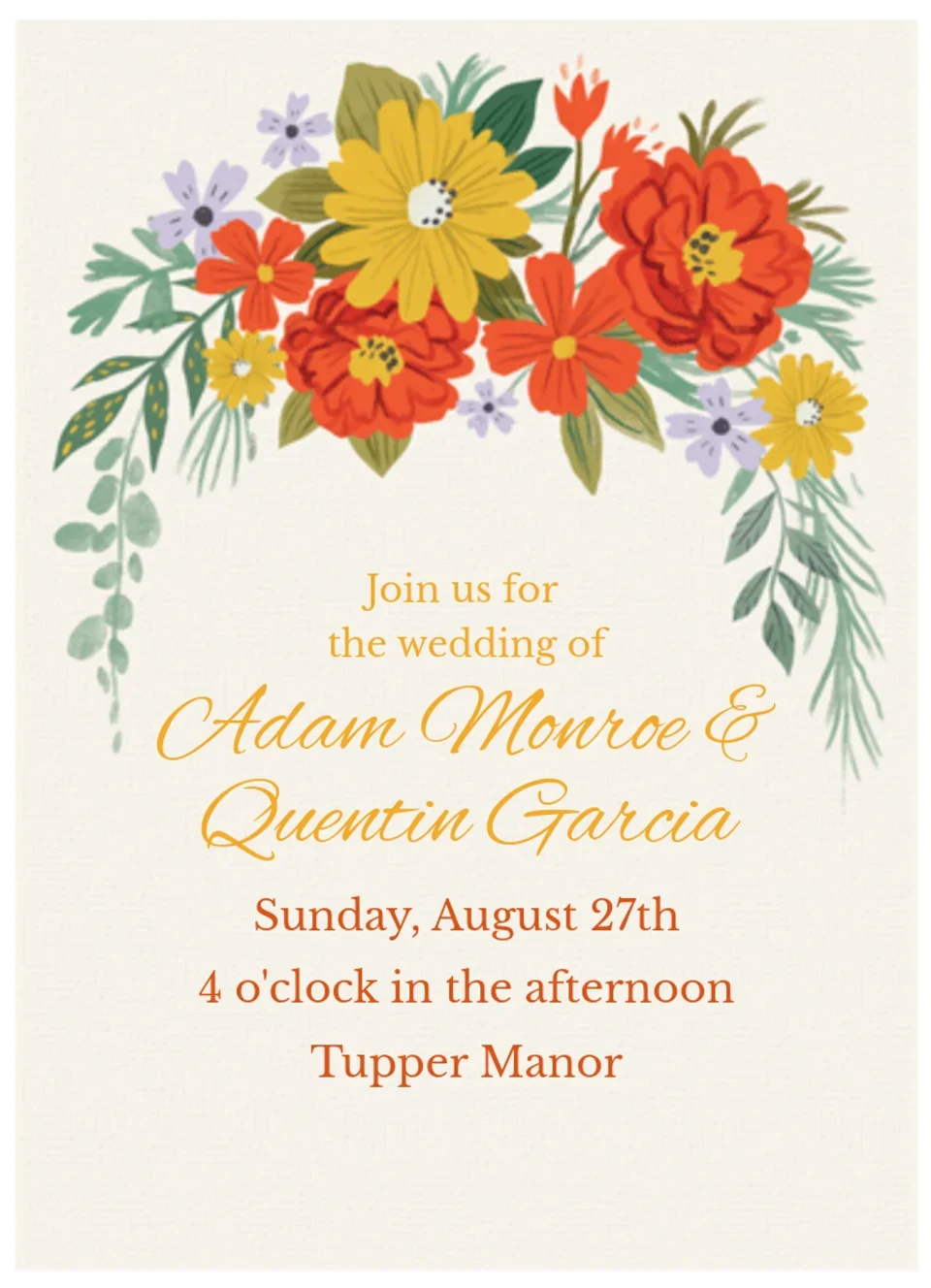 Hanging Floral card image