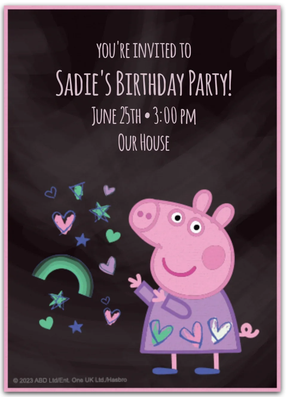 Peppa Pig | Chalkboard card image