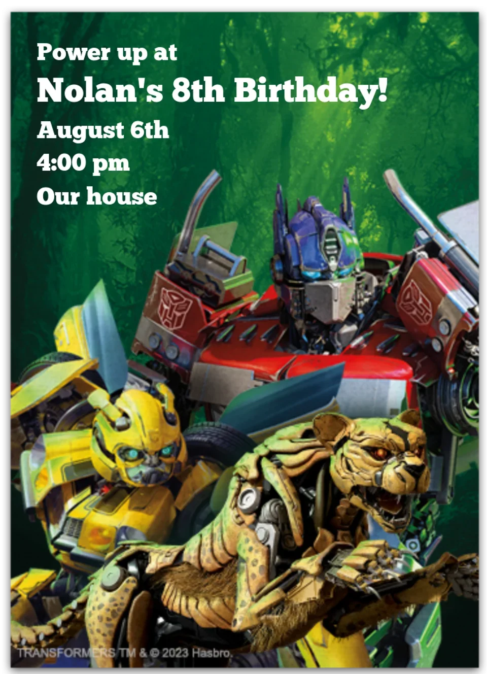 Transformers Rise of the Beasts card image