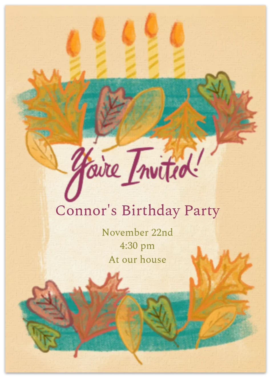 Fall Floral Cake card image