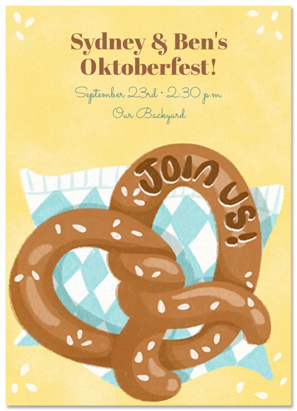Oktoberfest Pretzel card image