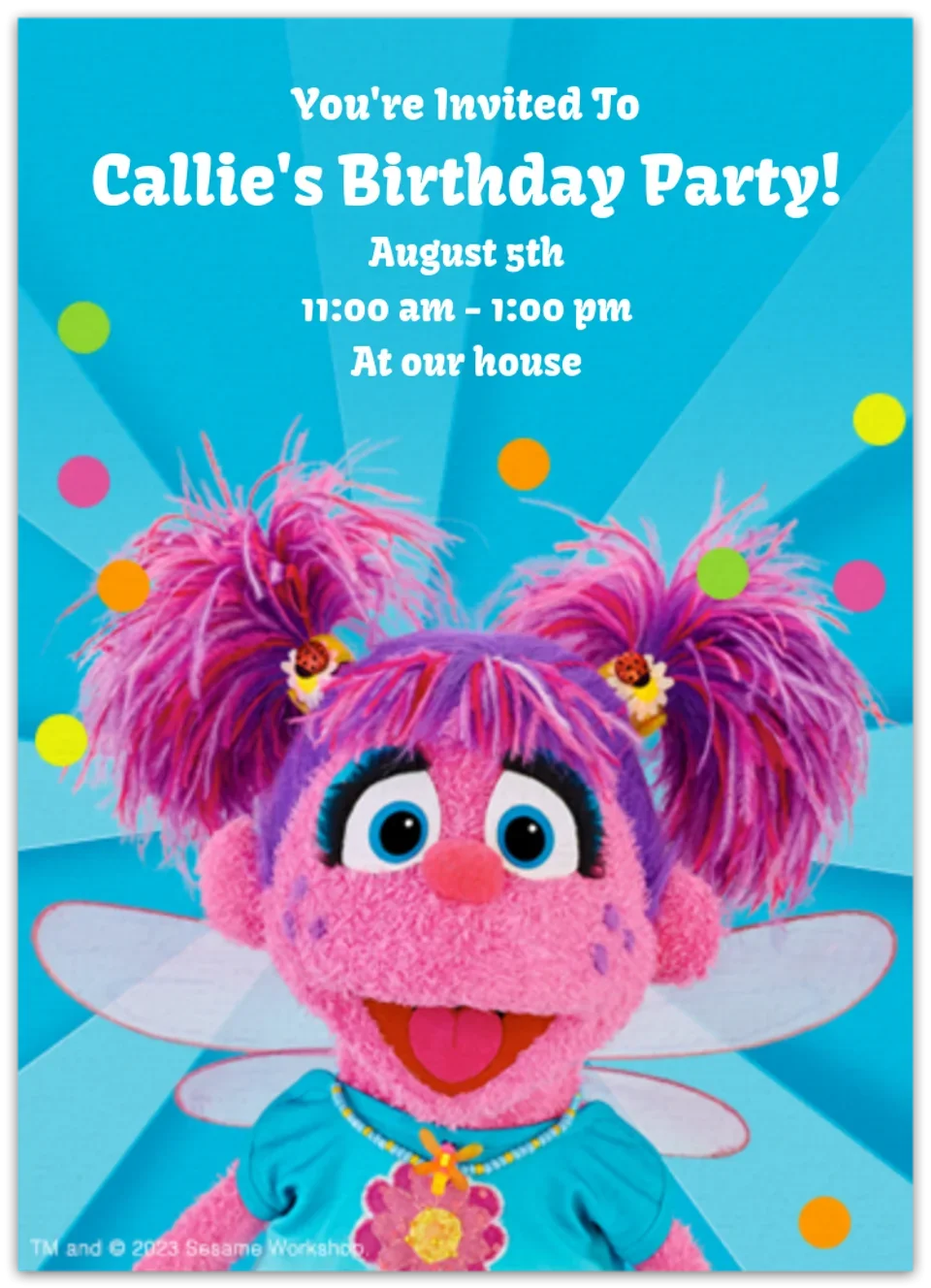 Abby Cadabby Party card image